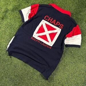 Vintages Chaps Ralph Lauren Oversized Striped Polo Shirt